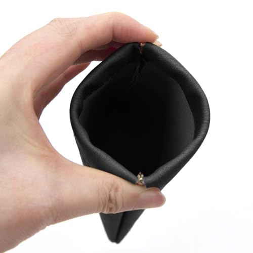 Image of 3 Pack Leather Eyeglasses Cases PU Soft Sunglasses Pouch Squeeze Top Portable Glasses Cases for Men Women