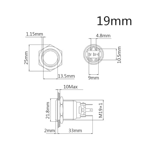 Bouton LED rouge pour customiser le tableau de bord de votre voiture