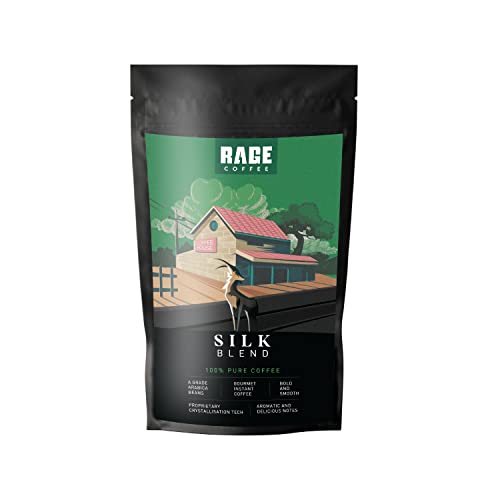 RAGE COFFEE Silk Blend | 100% Pure Arabica Coffee | Bold And Smooth | 500Gms Instant Coffee Pouch | Hot Or Cold Coffee, Ground