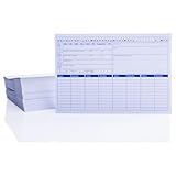 Sport-Tec Patienten Karteikarten, Praxiskarten, Patientenkarten, Therapie, Arzt/Physiotherapie, Krankengymnastik, Heilpraktiker, 100 Stück, DINA5 quer