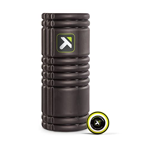 TriggerPoint Grid Original Foam Roller Black 13" + MB1 Massage Ball for Healthy Body Muscle Massage