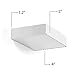 brightmaison Modern Display Ledge Floating Shelf Décor Set of 3 White Shelves Each 4 x 5 inch with Concealed Metal Bracket for Stable Wall Mount