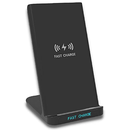 SCCVEE Chargeur sans Fil Rapide, Support de Charge 15W certifié Qi Station de Charge inductive pour Compatible avec iPhone12/11 Pro Max/XR/X/8, Samsung Galaxy/Note, Galaxy Buds (Pas d'adaptateur)