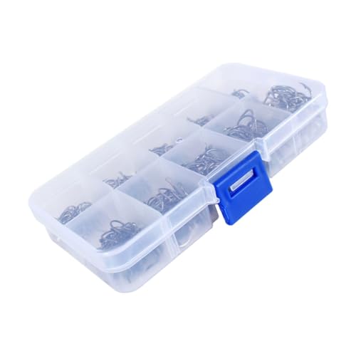Healvian Anzuelos de Acero al Carbono para Pesca sin Anilla sin Ojal 600 Piezas Variados Tamaños 3-12 Ideales para Pesca en Ríos Lagos