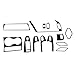 FZJDSD 13pc Carbon Fiber Interior Accessories Set Kit Cover Trim Compatible with Audi A4 B8 2008-2015