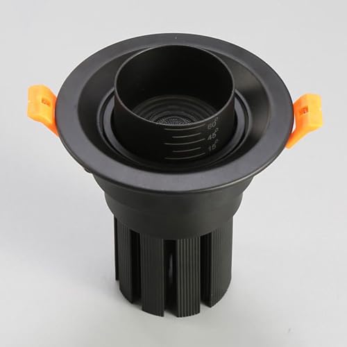 Projecteur encastré COB 12W noir lumière naturelle 4000K pour plafond