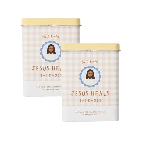 Be A Heart Jesus Heals Fabric Bandages Cottage Latex Free 2 Tins 90ct