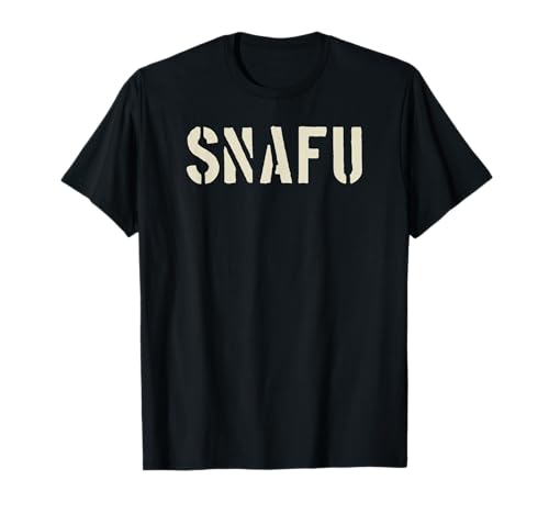 SNAFU Pochoir motif argot militaire humoristique T-Shirt