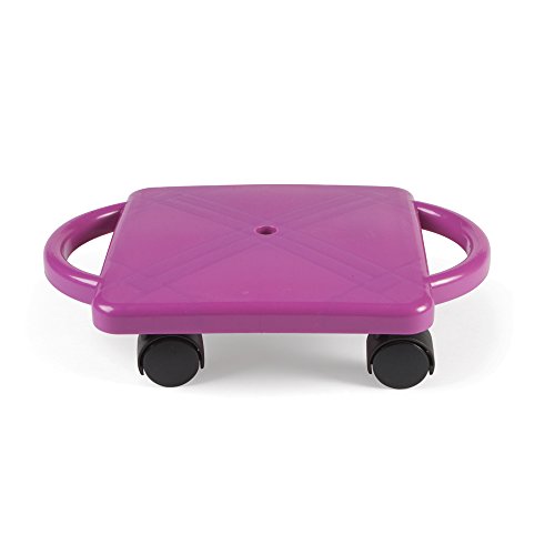 hand2mind Purple Indoor Scooter Board With Safety Handles For Kids Ages 6-12, Plastic