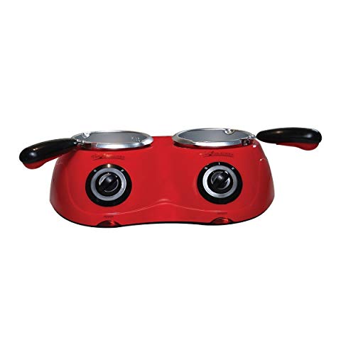 Koolatron CM20 Deluxe Chocolatiere 2 Melting Pots-Fondue Set with 8.8 oz. (250 gm) Capacity-Includes Base Unit and…
