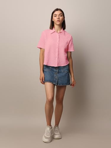Image of Zilcon Women's Half Sleeve Button Down Women Shirts | Western Tops for Women Stylish | White Shirt for Woman