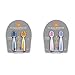 NumNum Pack de 2 x Juego de 2 PreCucharas de Aprendizaje para Bebés de Silicona | #1 Recomendadas por Nutricionistas y Expertos Baby Led Weaning BLW, 4 Unidades (Azul/Naranja) + (Rosa/Lila)