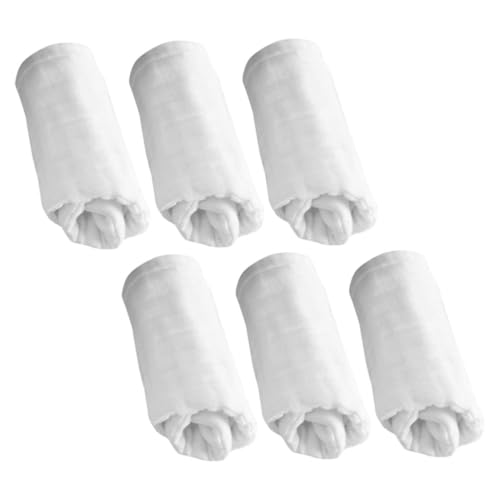 6pcs Cotton Muslin Burp Cloths for Soft Absorbent Wash Cloths Reusable Diapers for Newborn Boys Versatile Use as Washcloths Pee Pads
