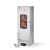 KAISER COMPANY '100' Hochwertiger Elektrischer Räucherofen/Räucherschrank aus Edelstahl I Tragbarer Smoker 110 cm I Passen bis zu 15kg Fleisch I 2000W I mit Zubehör I NICHTROSTEND