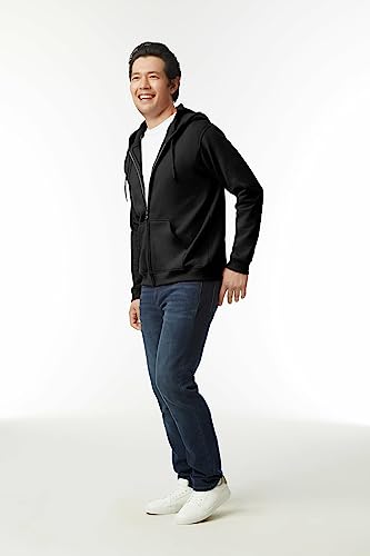 Gildan Adult Fleece Zip Hoodie Sweatshirt, Style G18600, Multipack, Black (1-pack), XX-Large - image 2