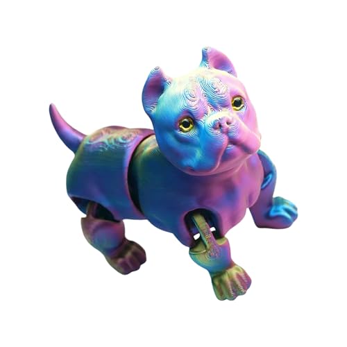 3D Printed Dog Toy Colourful Animal Child Toy for Teeth Exercise and Stress Management with Lying and Standing Option Portables 