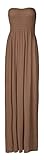 Frauen Plus Größe Plain Boobtube Gummizug Umführungsvorrichtung Maxi Kleid