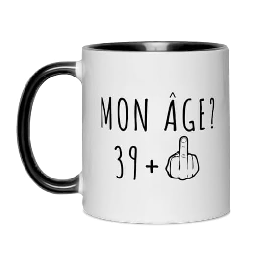 Fatbaby Drôle 40e anniversaire cadeau tasse à café pour femme homme papa maman ami, 1985 Medium Finger Cup