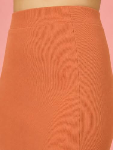 Image of FYLTR Women's Stretchable Mid Rise Midi Skirt|Side Slit|Slim Fit Casul wear