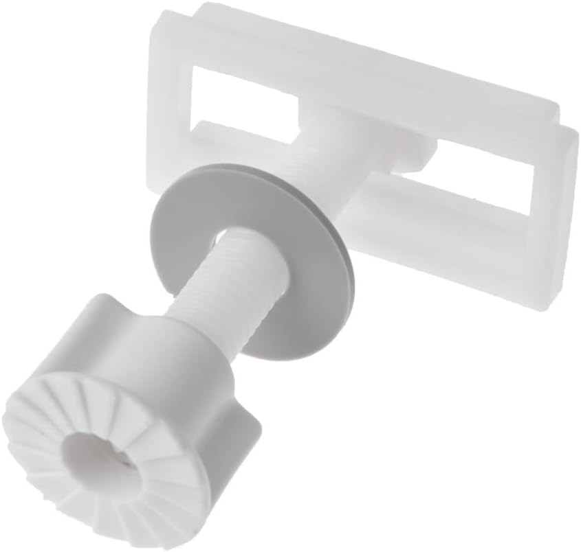 10 Pieces White Plastic Toilet Seat Screws and Nuts with Rubber Washers