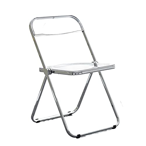 Chaise pliante en acrylique transparent, peu encombrante et facile à nettoyer, idéale pour la salle à manger et la maison