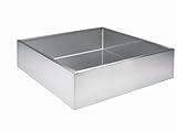 Primrose Reservoir aus gebürstetem Edelstahl, quadratisch, 128 l