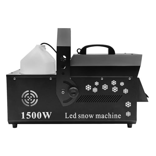 LiFuJunDong 3-in-1 LED Snowflake Machine, 1500W Snowflake Making Machine Display/Remote Control/DMX512 Signals for Theaters,Family Gatherings,Parties,Weddings