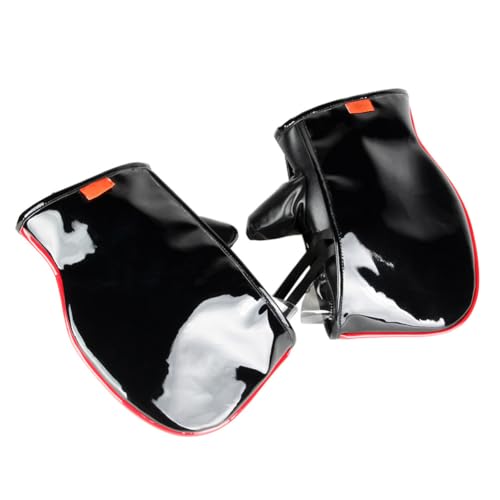 LICHENGTAI Guantes térmicos con forro polar para manillar de motocicleta, impermeables, guantes de ciclismo, scooter, motocicleta, manillar, cortavientos, invierno, guantes calentadores de manos