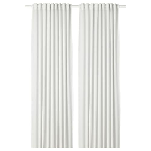 Ikea Cortinas HILJA, 1 par, color blanco, 145 x 250 cm