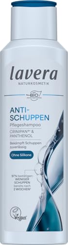 lavera Pflegeshampoo Anti-Schuppen - ohne Silikone - bekämpft Schuppen zuverlässig - lindert Juckreiz - für sensible Kopfhaut - vegan - Naturkosmetik - 250ml