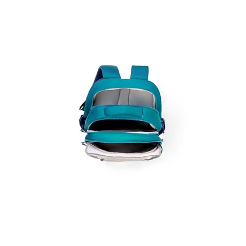 Image of American Tourister Opus | 40 Ltrs | 3 Compartments | Bottle Pocket | Ergonomic Padded Back Panel & Shoulder Straps | High School Backpack | 1 Year International Warranty | Green /Navy
