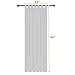 H.VERSAILTEX Outdoor Linen Sheer Curtains for Patio Waterproof - Outdoor Divider Privacy Added Light Filtering Porch Decor with Detachable Self-Stick Tab Top for Gazebo, Natural, 1 Piece, W52 x L84
