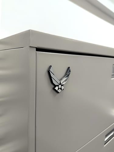 Imán decorativo grande Ala US Air Force cromo 2.75x3 pulg miniatura 6