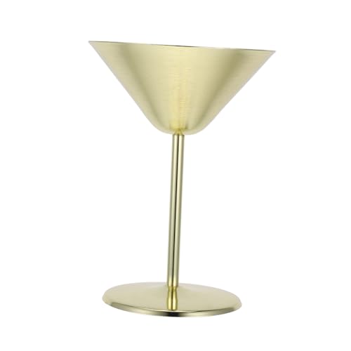 FUNNETOYU Martini in Acciaio con Finitura Raffinata Bicchiere Cocktail Infrangibile Design Innovativo per Feste e Uso Quotidiano e Durevole