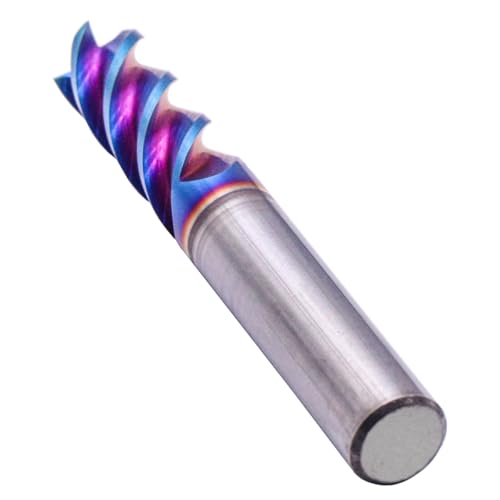 Image of BestParts HRC65 Tungsten Carbide Square End Mills - TiAlsiN Nano Coated, 4 Flute, 45 Degree Helix, 3 /8 inch Cutting Diameter, 3 /8 inch Shank Diameter, 1 inch Length of Cut, 2-1 /2 inch Overall Length