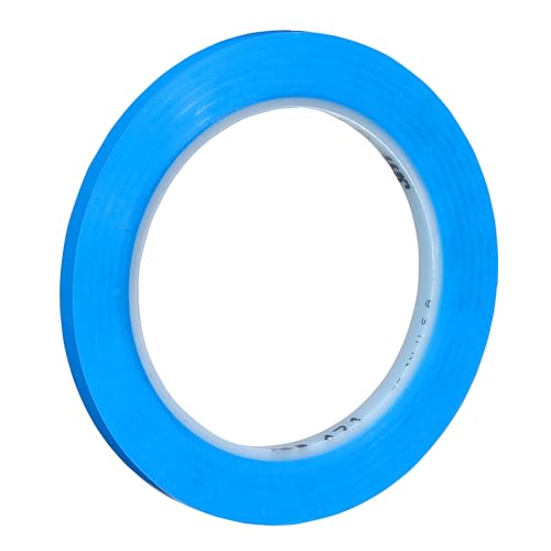 Image of 3M Vinyl Tape 471, 1 /4 in x 36 yd, Blue, 1 Roll, Blue Floor Tape, Paint Alternative for Floor Marking, Social Distancing, Color Coding, Safety Marking