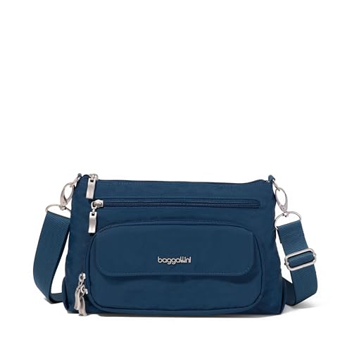 Image of Baggallini Original Everyday 11x7.5 Crossbody Bags Rfid Protected Lightweight Nylon Zippered Travel Purse