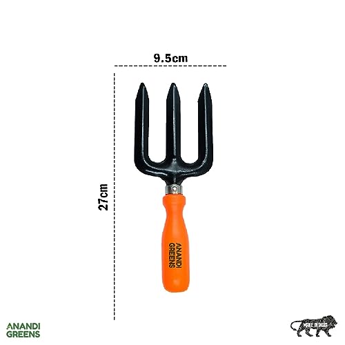 Image of Anandi Green's Metal Agriculture Garden Spectacular Heavy Duty Plastic Handle Gardening Tools Set for Gardening (Garden Fork)