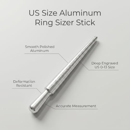 Image of Bflaae 2 PCS Ring Sizer Measuring Tool Kit with US Ring Mandrel, 27 PCS Stainless Steel Ring Gauges for Ring Repair and Measurement, Pro 2 PCS