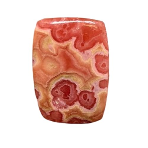 Rhodochrosite naturelle rectangulaire 36x26x4mm : pierre pour bague et pendentif DIY