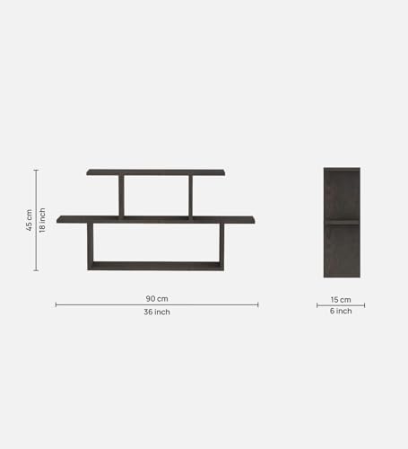 Image of Ethan Multipurpose Modular Wall Racks /Shelves /Organiser /Decor Particle Board Wall Shelf (Number of Shelves - 5, Brown)