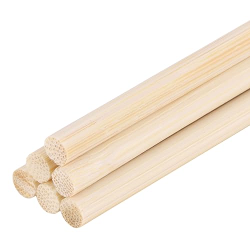 DMiotech 100 Piezas 3.9' x 0.2' Varillas de Madera de Álamo sin Terminar Palitos de Madera para Manualidades Color Madera para Hogar Decoración y Manualidades DIY
