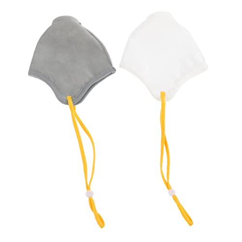 ibasenice 2pcs Dog Muzzle Cover and Chewing Air Mesh Dog Mask Adjustable for Small to Large Random