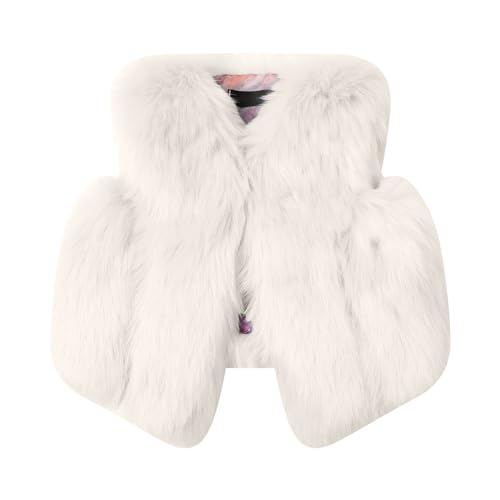 Baby Girls Sleeveless Jacket Full Zipper Soft Faux Furry Vest Coat Kids Fall Winter Warm Waistcoat Outerwear
