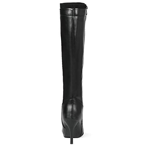 MAVMAX Womens Pointy Toe Knee High Riding Boots Stiletto High Heel Long Shoes3