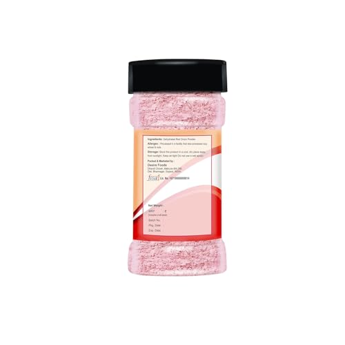 Image of Desire Red Onion Powder 100 Gram |Pure & Natural Dehydrated Red Onion Powder | Ideal for Cooking, Seasoning & Spices | No Additives