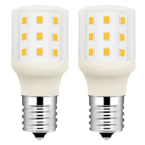 OPXELUYO Led KEI D28X KEL 2816X Refrigerator Bulb 3W 2815 D28M Replacement Freezer Light Bulbs 100-265v E17 40w Halogen 500lm Equivalent Daylight White 6000K Pack of 2