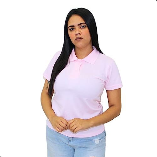 Kit 3 Camisas Polo Femininas Camiseta Gola Polo Piquet uniforme lisa básica Coloridas (as2, alpha, s
