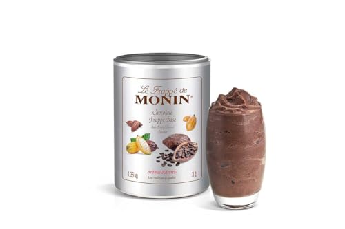 Monin Chocolate Frappe Mix 1.36kg Tub - Flavoured Coffee Powder for Coffee Shops