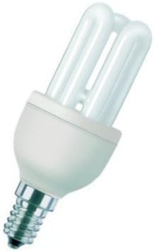 10 Pack Philips Genie 8W =40W Low Energy Saving Light Bulbs, SES E14 Screw Cap, Low Energy CFL Lamps, 10 Years, Warm White 240v "A" Rated Five Lamps [Energy Class A]